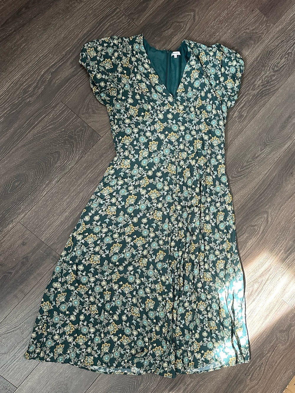 Madewell midi maxi floral blue green turquoise paisley